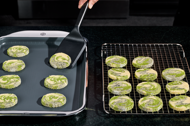 Matcha Black Sesame Shortbread Cookies