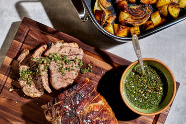 Sunday Lamb Roast with Lemony Potatoes