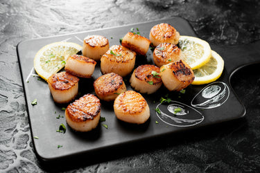 Seared Garlic Scallops with Butter Corn, Bacon and Avocado