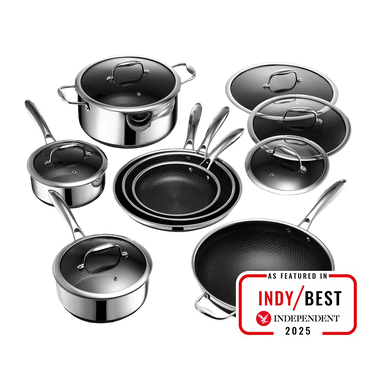13 pc HexClad Hybrid Cookware Set w/ Lids