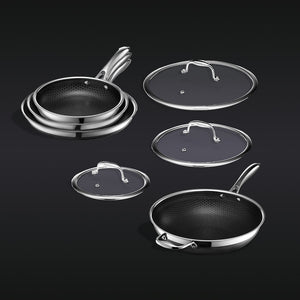 7 pc HexClad Hybrid Cookware Set w/ Lids & Wok