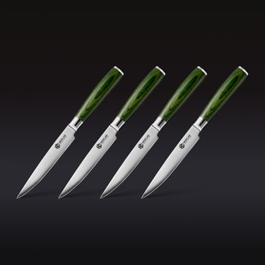 Japanese Damascus Steel Steak Knife Set, 4-pc